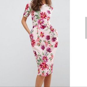 ASOS size 8 Floral Midi Dress